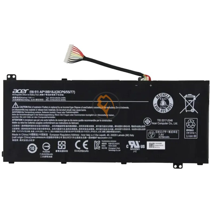 Оригінальна акумуляторна батарея Acer Aspire 3 A314-32 AP18B18J 34.31Wh