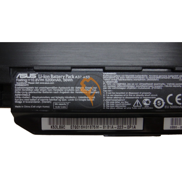 Оригінальна акумуляторна батарея для ноутбука Asus K53S A32-K53 56Wh