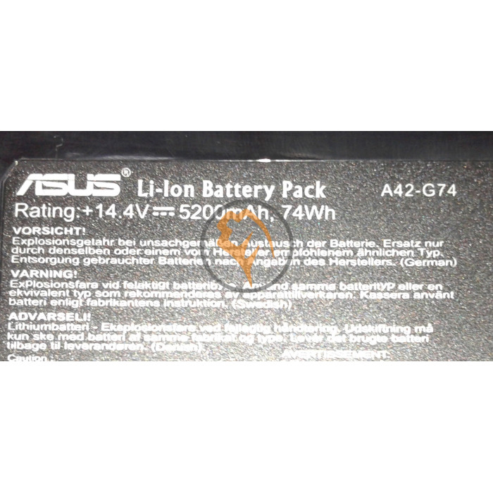 Оригінальна акумуляторна батарея Asus A42-G74 74Wh