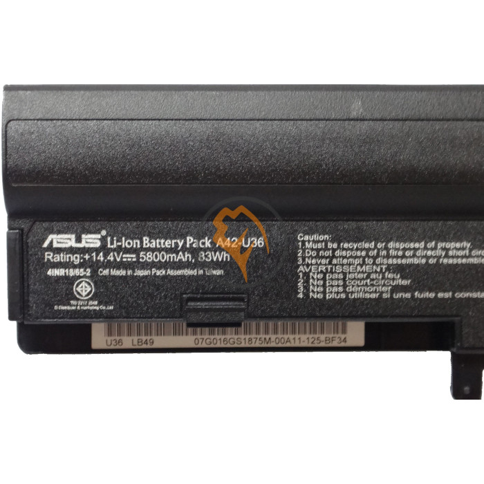 Оригінальна акумуляторна батарея Asus A42-U36 5800mAh