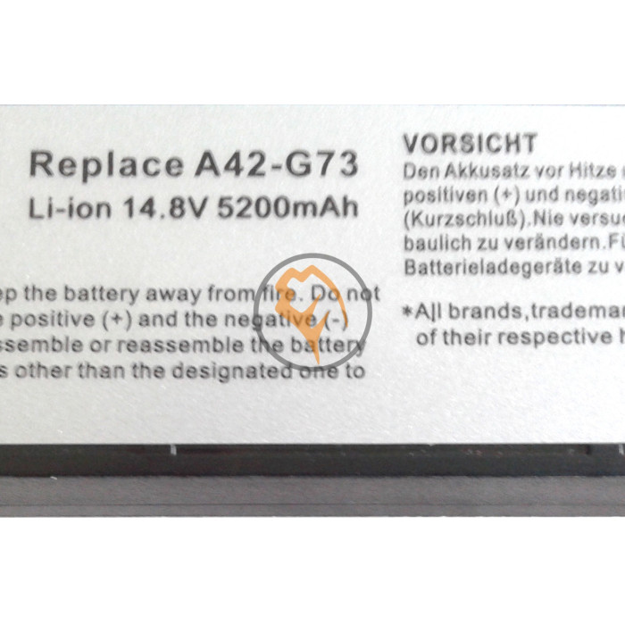 Акумуляторна батарея Asus A42-G73 5200mAh 