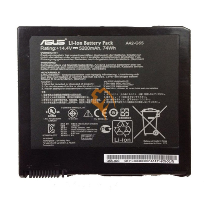 Оригінальна акумуляторна батарея Asus A42-G55 5200mAh