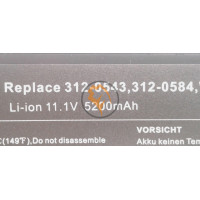 Акумуляторна батарея Dell WW116 Inspiron 1420 5200mAh