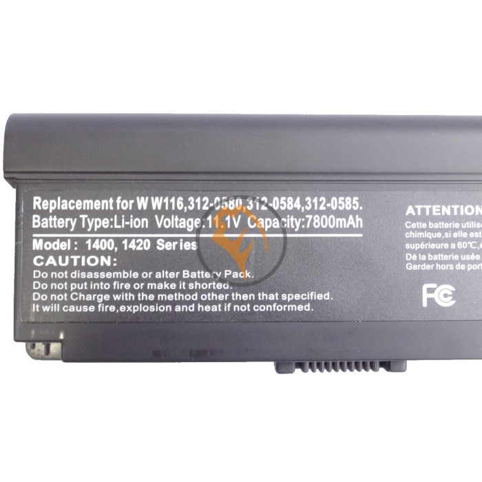 Акумуляторна батарея Dell WW116 Inspiron 1420 7800mAh