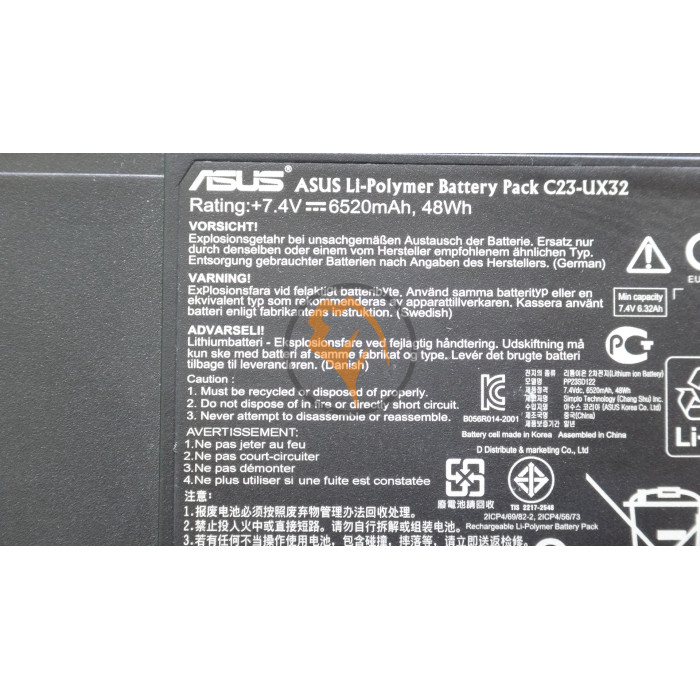 Оригінальна акумуляторна батарея Asus UX32A C23-UX32 48Wh